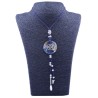 Collar Orgon Nudo Celta Azul con Abalorios (3,7 cm Ajustable)