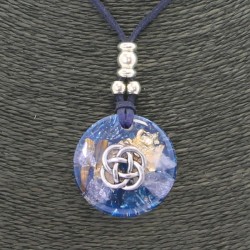 Collar Orgon Nudo Celta Azul (3,7 cm Ajustable)