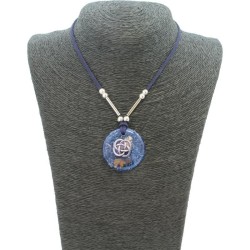 Collar Orgon Nudo Celta Azul (3,7 cm Ajustable)