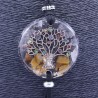Collar Orgon Arbol de la vida brillantes Negro con Abalorios (5,4 cm Ajustable)