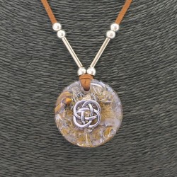 Collar Orgon Nudo Celta Beige (3,7 cm Ajustable)