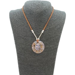 Collar Orgon Nudo Celta Beige (3,7 cm Ajustable)