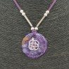 Collar Orgon Nudo Celta Morado (3,7 cm Ajustable)