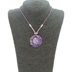 Collar Orgon Nudo Celta Morado (3,7 cm Ajustable)