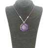 Collar Orgon Nudo Celta Morado (3,7 cm Ajustable)