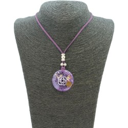Collar Orgon Nudo Celta Morado (3,7 cm Ajustable)