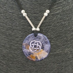 Collar Orgon Nudo Celta Negro (3,7 cm Ajustable)