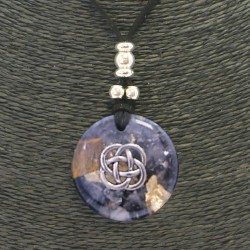 Collar Orgon Nudo Celta Negro (3,7 cm Ajustable)