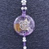 Collar Orgon Nudo Celta Morado con Abalorios (3,7 cm Ajustable)