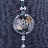 Collar Orgon Nudo Celta Verde con Abalorios (3,7 cm Ajustable)