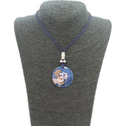 Collar Orgon Om Azul (3,7 cm Ajustable)