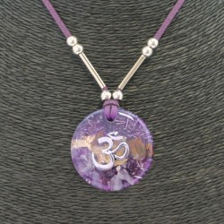 Collar Orgon Om Morada (3,7 cm Ajustable)