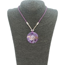 Collar Orgon Om Morada (3,7 cm Ajustable)