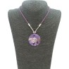 Collar Orgon Om Morada (3,7 cm Ajustable)