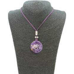Collar Orgon Om Morada (3,7 cm Ajustable)