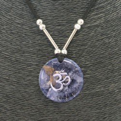 Collar Orgon Om Negra (3,7 cm Ajustable)