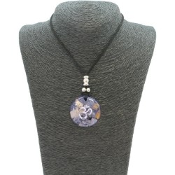 Collar Orgon Om Negra (3,7 cm Ajustable)