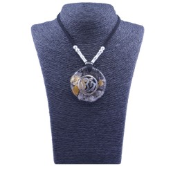 Collar Orgon Om Negro (5,4 cm Ajustable)