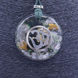 Collar Orgon Om Verde (5,4 cm Ajustable)