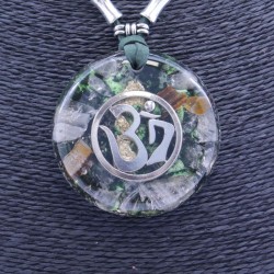 Collar Orgon Om Verde (5,4 cm Ajustable)