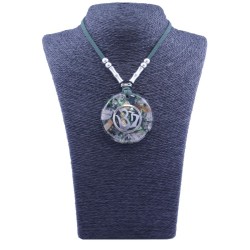 Collar Orgon Om Verde (5,4 cm Ajustable)