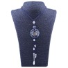 Collar Orgon Trisquel Azul con Abalorios (3,7 cm Ajustable)