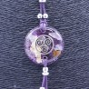 Collar Orgon Trisquel Morado conAbalorios(3,7 cm Ajustable)