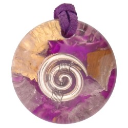 Llavero Orgon Espiral Morada (3,2 cm x 9.5 cm largo)