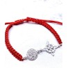 Pulsera Hilo Rojo Trenzado Nudo de Bruja c/ Tetragramatón