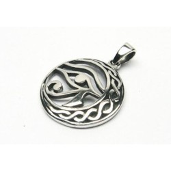 Amuleto Plata Ojo de Horus 2,2 cm (Circular)