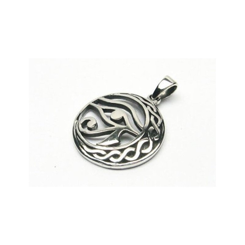 Amuleto Plata Ojo de Horus 2,2 cm (Circular)