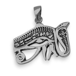 Amuleto Plata Ojo de Horus - Egipcio 1,8 cm ·