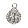 Amuleto Plata Medalla San Benito Mini (Reverso Cruz 1 cm)