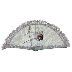 Abanico Obatala 65 x 35 cm tela impresa ·
