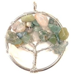 Amuleto ARBOL Cuarzo Verd