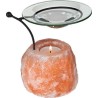Quemador Esencia Piedra de Sal Natural con stand ·