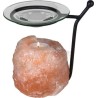 Quemador Esencia Piedra de Sal Natural con stand ·