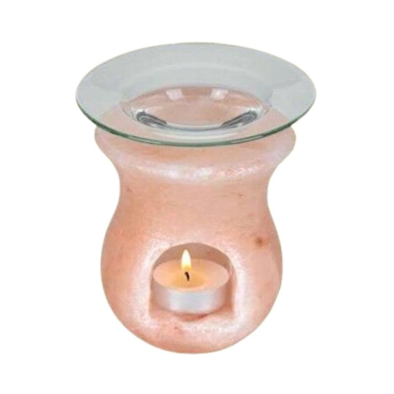 Quemador Esencia Piedra de Sal Natural Jarrón ·