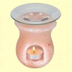 Quemador Esencia Piedra de Sal Natural Jarrón ·