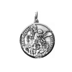 Amuleto Plata Arcangel San Miguel 2,6 cm