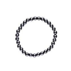 Pulsera bolas de Hematite 6 mm (Elastica)