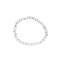 Pulsera bolas de Cristal de Roca 6 mm (Elastica)