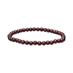 Pulsera bolas de Granate 4 mm (Elastica)