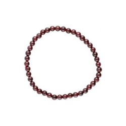 Pulsera bolas de Granate 4 mm (Elastica)
