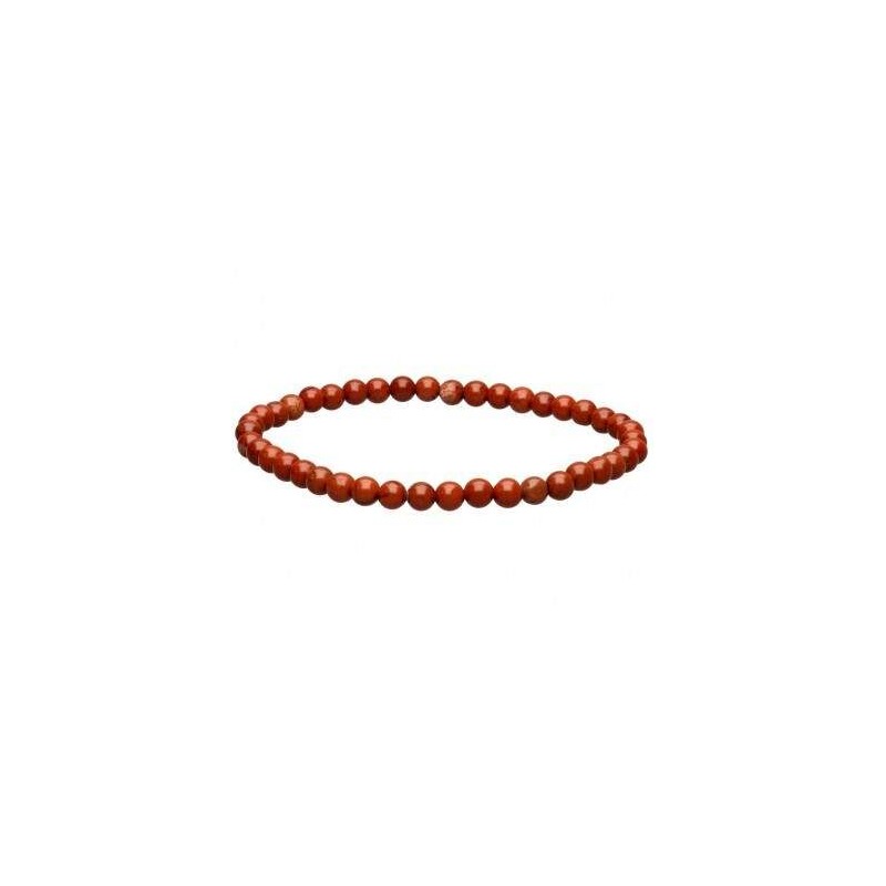 Pulsera bolas de Jaspe Rojo 4 mm (Elastica)