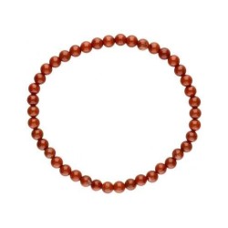 Pulsera bolas de Jaspe Rojo 4 mm (Elastica)