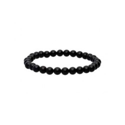 Pulsera bolas de Obsidiana Negra 6 mm (Elastica)