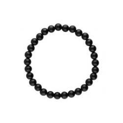 Pulsera bolas de Obsidiana Negra 6 mm (Elastica)