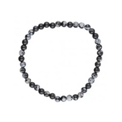 Pulsera bolas de Obsidiana Nevada 4 mm (Elastica)