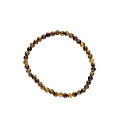 Pulsera bolas de Ojo de Tigre 4 mm (Elastica)